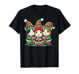 Guinea Pig Elves Funny Christmas Guinea Pig Dad Mom Matching T-Shirt