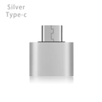 Adaptateur USB Type-C vers USB 3.0,câble OTG Thunderbolt 3 pour Xiaomi Macbook pro Air Samsung S10 S9 - Type 2Pcs Silver