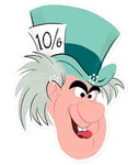 Mad Hatter from Alice in Wonderland Official Disney 2D Single Card Party Mask