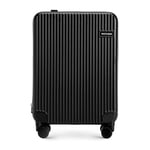 WITTCHEN Flexi Line Valise Cabine Extensible Bagages à Main Sac Cabine Petite Valise en Polycarbonate Serrure à Combinaison TSA Quatre Roues Doubles Manche télescopique en Aluminium Taille S Noir