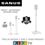 SANUS WSSE1A1 White Single Height-Adjustable Speaker Stand For Sonos Era 100™