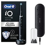 Oral-B iO10 Electric Toothbrushes Adults, Gifts For Women / Men, 1 Handle, 1 Toothbrush Head & Charging Travel Case, 7 Modes, Sense Smart Charger, 2 Pin UK Plug, Cosmic Black, Oral B IO Toothbrush