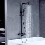 Colonne de Douche  et Baignoire anti-calcaire Noir Mat IMEX FIYI BDF016-B/NG