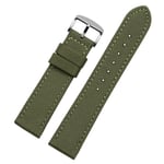 (18mmGreen S)Nylon Nahka Rannekoru Miesten Naiset Universaali Vedenpitävä Canvas Rannekoruvyö Omegalle Seiko Kellon Ranneke - Kellon rannekkeet