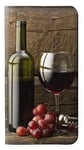 Grapes Bottle and Glass of Red Wine PU Leather Flip Case Cover For iPhone 7, iPhone 8