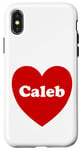 iPhone X/XS I Love Caleb Heart Cute Caleb Name Birthday Case