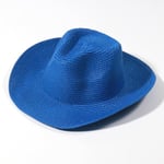 Cowboy-hattu 2023 ontto kihara olkihattu Miesten kesäinen ulkomatkailu Unisex Solid Western Cowboy -hattu Brittiläinen silinterihattu