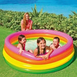 Intex Sunset Glow 4 Ring Pool Swimming Inflatable Paddling Pool Multicolour