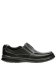 Clarks Cotrell Free Wide Fit Slip On Shoes - Black, Black, Size 7, Men