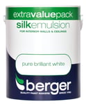 Berger Silk Emulsion Pure Brilliant White - Walls & Ceillings Paint 3L