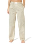 Calvin Klein Women Pyjama Bottoms Long, Multicolor (Chambray Stripe_Eucalyptus), L