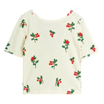 Mini Rodini Lingonberries Aop Ballet T-shirt Offwhite |  | 92/98 cm