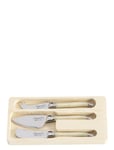 Cheese Knives Laguiole Set 3 Home Tableware Cutlery Cheese Knives Cream Laguiole Style De Vie