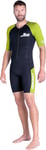 Cressi Tiburon Man Shorty Wetsuit Black 3 Combinaison de Plongée Courte en Néoprène et Elasthanne de 2mm Men's, Noir/Fluo Lime