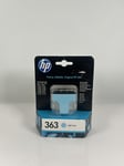 New HP Genuine Original Printer Ink Cartridge 363 Light Cyan C8774EE July 2021