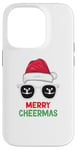 Coque pour iPhone 14 Pro joyeux Cheermas, Pom-pom girl Noël