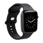 GEAR Apple Watch 4/5/6/7/8/SE (42/44/45mm) Silikon Armband - Svart