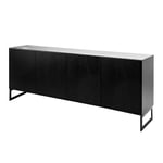 Englesson - Line Skänk 4 Dörrar 6704B Black / Black - Skänkar och sideboards - MDF/Metall