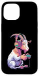 iPhone 15 Goat Stuffed Animal Goat Costume Kids Headphones Video Game Case