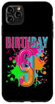 Coque pour iPhone 11 Pro Max Neuf 9 ans 9e anniversaire Joyeux anniversaire garçon 9 ans