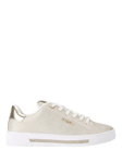 Carvela Diamond Metallic Leather Trainers, Gold