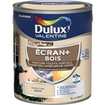 ECRAN+ BOIS - Peinture satinée pour bois extérieur - Volets, portes, fenêtres, portails - Sable Clair 2 L - Dulux Valentine