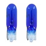 2x ampoule 12V 1,2W T5 W2x4,6D bleu wedge voiture tracteur remorque moto universel