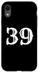 iPhone XR Number 39 in white large bold American west style font Case