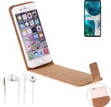 Protective cover for Motorola Moto G52 + earphones cork Flipstyle