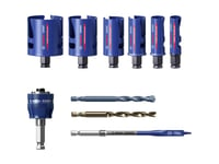 Bosch Expert Construction Material, Sett, Drill, Murstein, Sponplate, Plast, Mykt Tre, Flis, Blå, Gull, Rød, Rustfritt Stål, Tungsten Carbide (Tc), 6 Cm