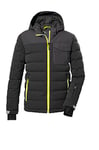 killtec Garcon Veste de ski/veste matelassée avec capuche et jupe pare-neige KSW 123 BYS SKI QLTD JCKT, black, 164, 39663-000