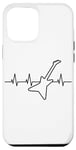 Coque pour iPhone 12 Pro Max Rock Music Heartbeat Guitare électrique pour guitariste