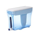 ZeroWater Carafe filtrante d'eau en 5 étapes 5,4L, certifiée NSF pour la réduction des particules de plomb, les métaux lourds et les SPFO/APFO, Blanc et Bleu