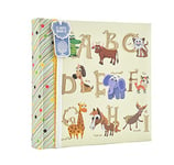 Large Baby Alphabet/Number Gift Slip In Case Photo Album for 200 4 x 6 Inch Photos - Animals Print Design