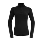 Devold Duo Active Merino 205 Zip Neck Ulltrøye Dame Black, M