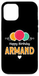 Coque pour iPhone 12/12 Pro Joyeux anniversaire en disant Armand