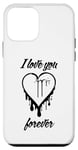 Coque pour iPhone 12 mini I LOVE YOU FOREVER – Cœur graffiti