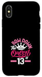 Coque pour iPhone X/XS Bow Down The Queen est amusant pour ses 13 ans