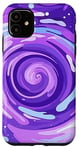 iPhone 11 Swirl Purple Color Illustration Pattern Abstract Art Case