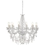 Nielsen Light Imperial lysekrone, 12 armer, hvit