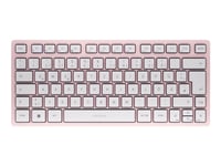 Cherry Kw 7100 Mini Bt - Tastatur - Trådløs - Bluetooth 5.1 - Qwerty - Europa - Tastsvitsj: Cherry Sx - Kirsebærblomst