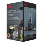AEG ACBC1 (hachoir multifonction pour mixeur compact Gourmet 7, hachoir de légumes, fruits, noix et plus, universel, nettoyage facile, passe au lave-vaisselle, noir), verre
