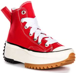 Converse A10421C Run Star Hike Hi Platform Womens Trainer Red White UK 3 - 12