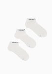 Emporio Armani Men's Eagle Logo 3-Pack Sneaker Socks, White/White/White (Lily), S/M (Pack of 3)