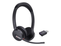 Yealink Wh64 Hybrid Dual - Headset - På Örat - Dect / Bluetooth - Trådlös - Usb-A Via Dect-Adapter, Usb-C - Uc-Certifierad