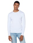 JACK & JONES Jjebasic T-Shirt à col Rond L/S Noos Blouse, Blanc, XL Homme