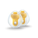 Medela Hands-Free Collection Cups, Compatible with Freestyle Flex and Swing Maxi Electric Breast Pumps, 1 Set of 2 Cups, White