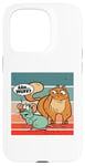 Coque pour iPhone 15 Pro Chat souris orange bulle humour tension dessin animé bluff