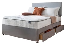 Silentnight Memory Superking 4 Drawer Divan Bed - Grey Super King