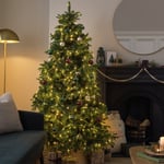 Habitat 6ft Pre lit Natural Look European Fir Christmas Tree